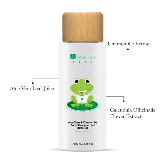 Dr Botanicals Aloe Vera & Chamomile Baby Shampoo & Bath Gel 200ml