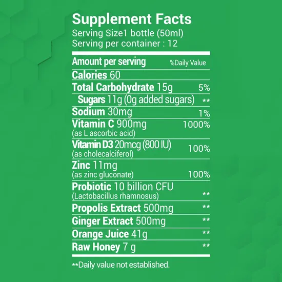 BEE&YOU Propolis Immune Shot Probiotic 12 x 50ml