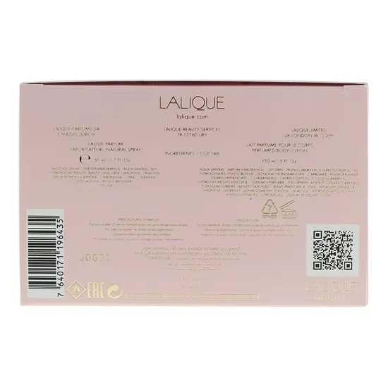 Lalique L'amour Eau De Parfum Gift Set 50ml Eau De Parfum + 150ml Body Lotion