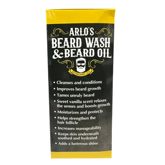 Arlos Pro Growth Beard Wash Beard Oil Kit