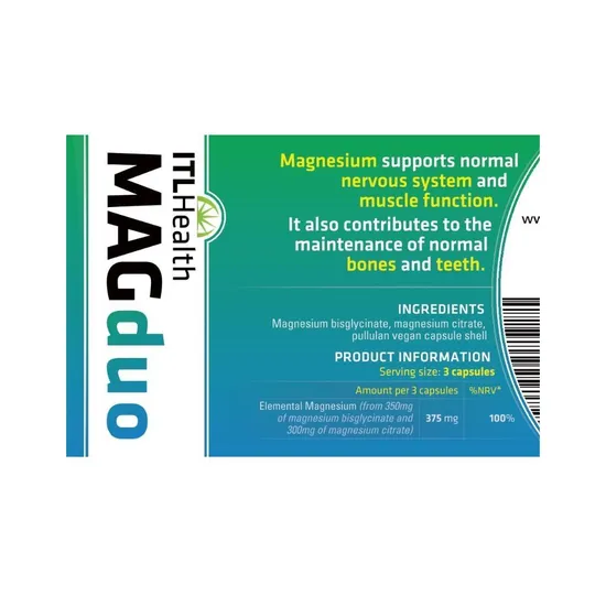 Mag365 MAGduo Magnesium Bisglycinate & Citrate Caps 90 Capsules