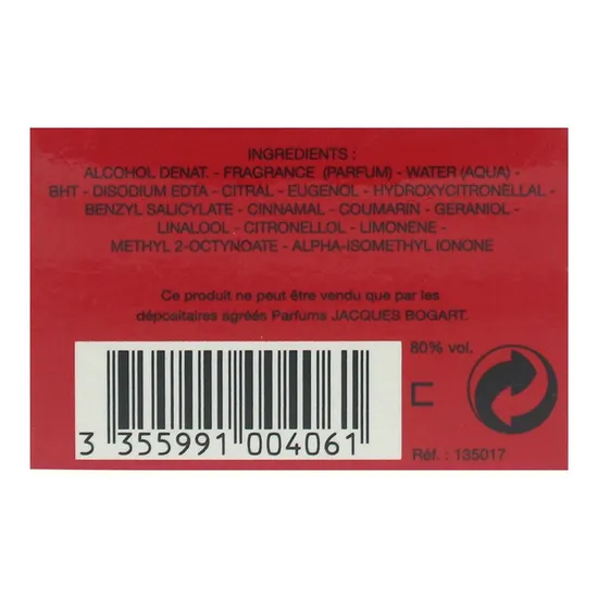 Jacques Bogart Story Red Eau De Toilette 100ml