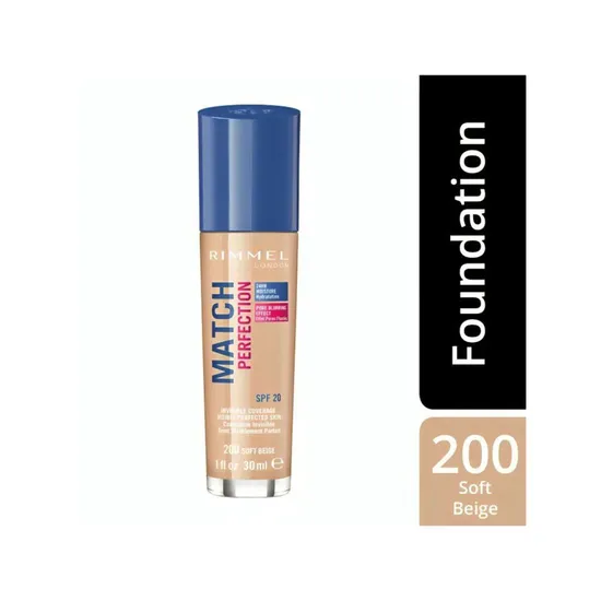 Rimmel Match Perfection SPF 20 Foundation 200 Soft Beige