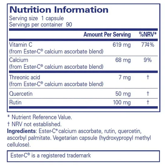 Pure Encapsulations Ester-C & Flavonoids Capsules 90 Capsules