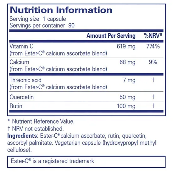 Pure Encapsulations Ester-C & Flavonoids Capsules 90 Capsules