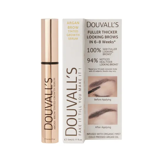 Douvall's Argan Brow Tinted Growth Serum Dark brown