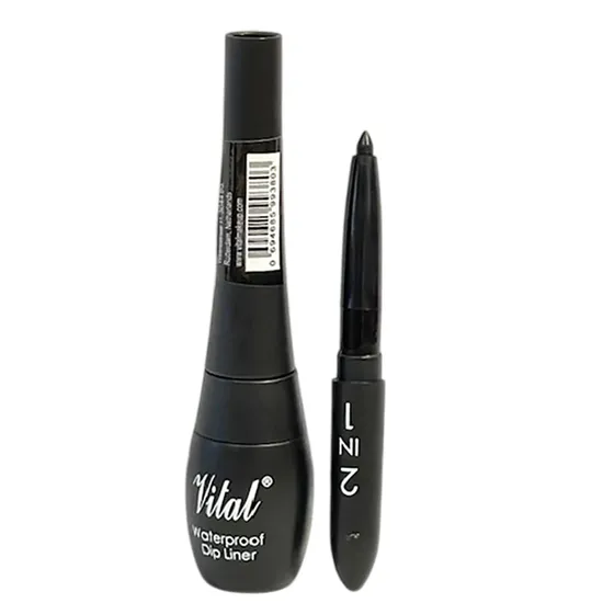 Vital Makeup Vital 2-in-1 Waterproof Dip Liner & Twist Up Pencil black