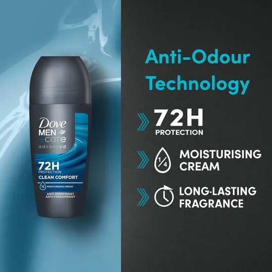 Dove Men Care 72h Clean Comfort Deodorant Roll On 50ml