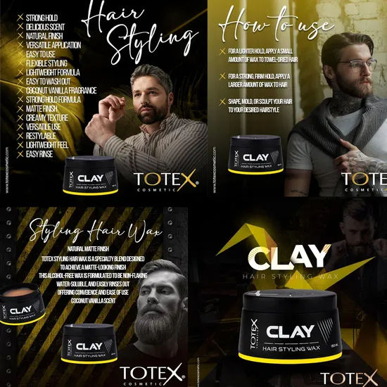 Totex Cosmetic Clay Hair Styling Wax 150ml