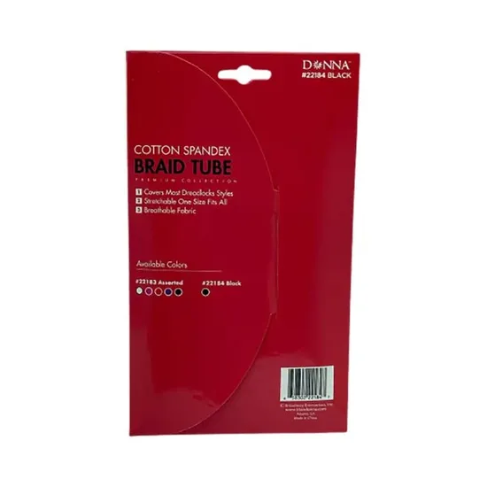Titan Donna Premium Collection Cotton Spandex Braid Tube 22184 Black