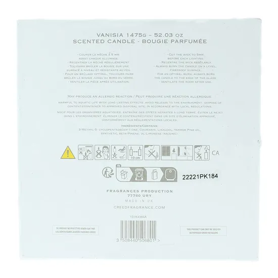 Creed Vanisia Blue Leather Candle 1475g