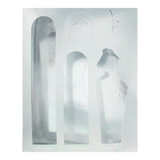 Lattafa Maahir Legacy Gift Set 100ml Eau de Parfum + 200ml Perfume Spray + 300ml Air Freshener