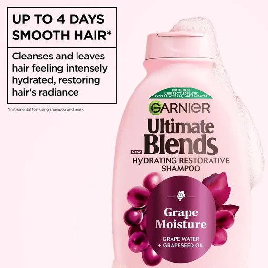 Garnier Ultimate Blends Grape Moisture Hydrating Restorative Shampoo 300ml