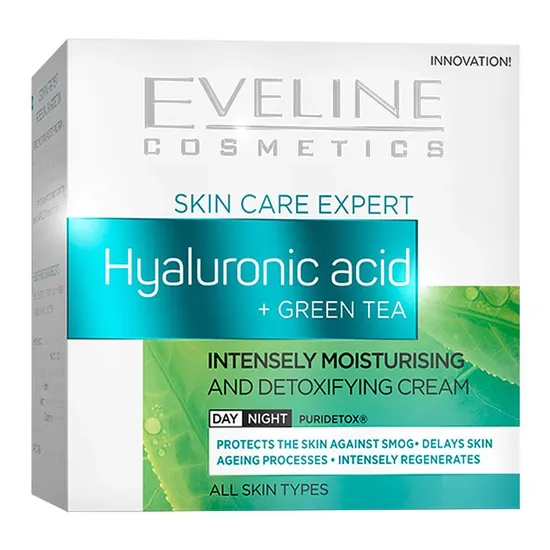 Eveline Skin Care Expert Hyaluronic Acid Intensely Moisturising Detoxifying Cream 50ml