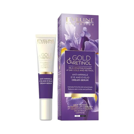 Eveline Gold Retinol Anti Wrinkle Eye & Eyelid Cream Serum 20ml