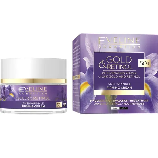 Eveline Gold Retinol Anti-Wrinkle Firming Cream 50+ 50ml