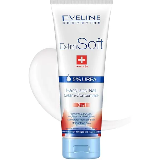 Eveline Extra Soft 5% Urea 3-In-1 Hand & Nail Cream 100ml