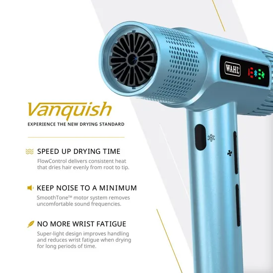 Wahl Vanquish Digital Motor Hair Dryer Cool Blue