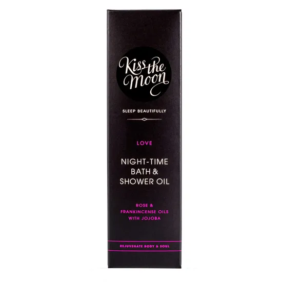 Kiss LOVE NIGHT-TIME BATH & SHOWER OIL Relax with Rose & Frankincense