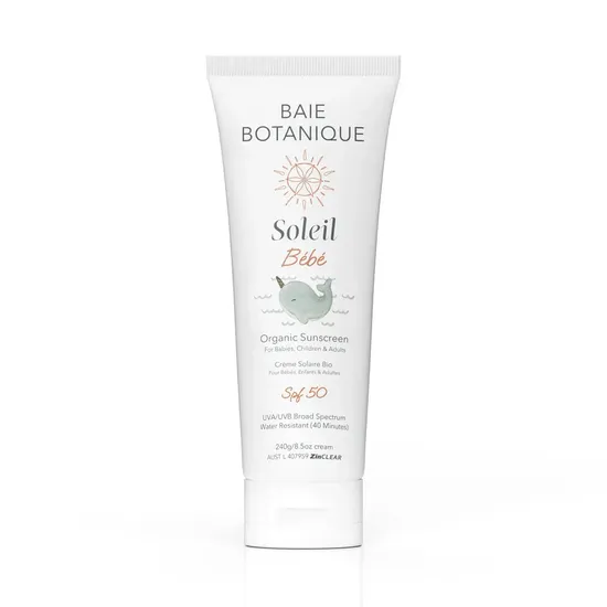 Baie Botanique Organic Mineral Sunscreen Baby & Children SPF 50 100g