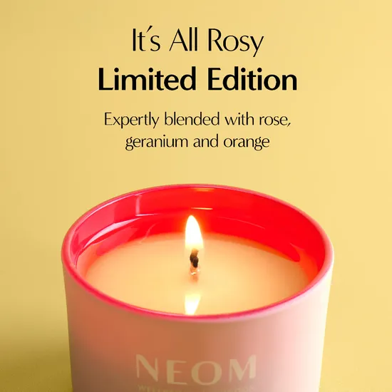 Neom Organics Wellbeing It's All Rosy Travel Candle 75g