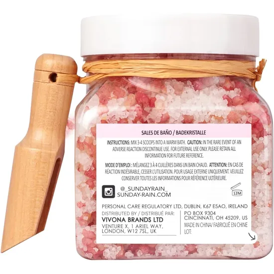 Sunday Rain Rose Bath Crystals 500g