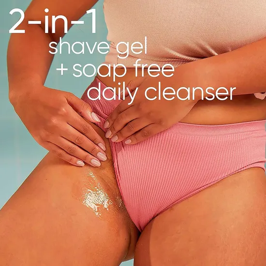 Gillette Satin Bikni Skin Care 2 In 1 Cleanser & Shave Gel 190ml