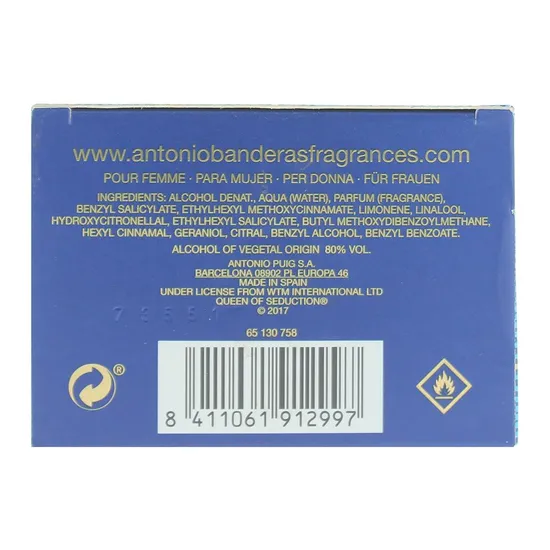 Antonio Banderas Queen Of Seduction Absolute Diva Eau De Toilette 80ml