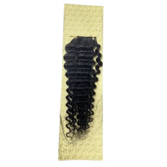 Rush Feather Crochet Braid Virgin Brazilian Remy Human Hair 17"x19" natural black