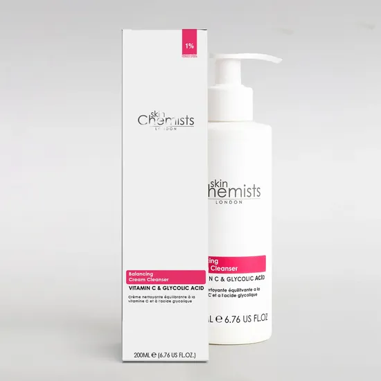 skinChemists Balancing Vitamin C & Glycolic Acid Cream Cleanser 200ml