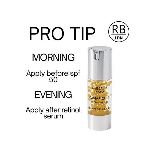 Real Beauty London Caviar Gold Peptide Face Serum 30ml
