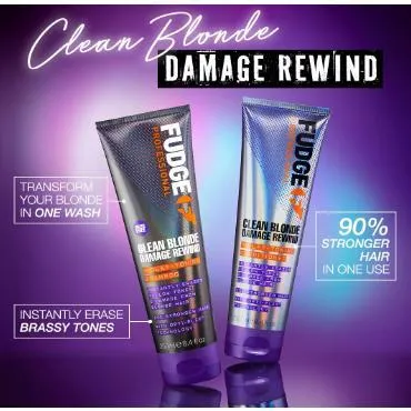 Fudge Professional Clean Blonde Damage Rewind Shampoo 1000ml