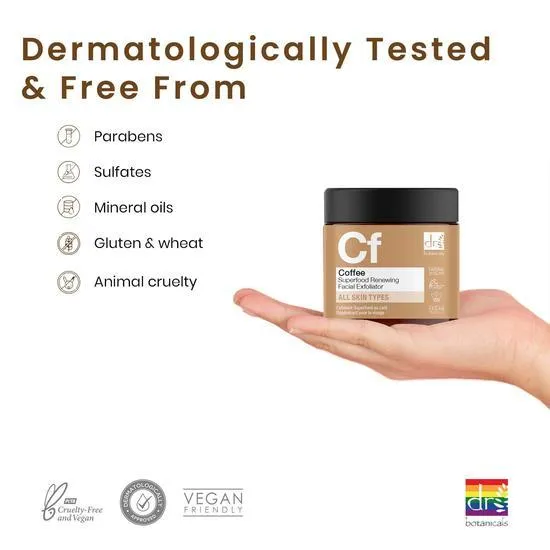 Dr Botanicals Coffee Superfood Renewing Facial Exfoliator 30ml