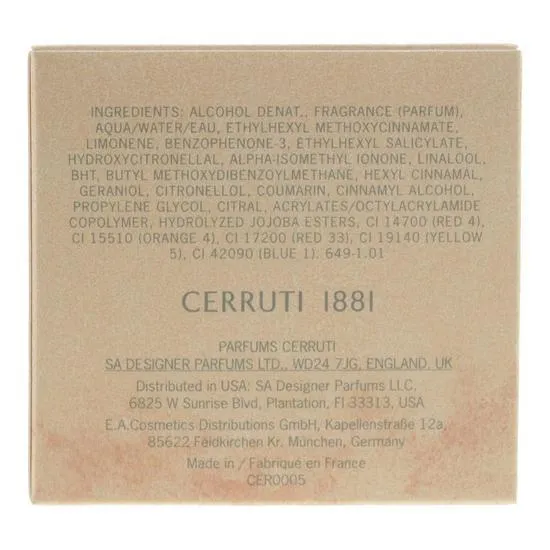 Cerruti 1881 Pour Femme Eau De Toilette 30ml