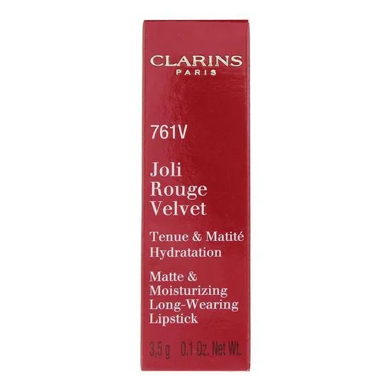 Clarins Joli Rouge Velvet Matte & Moisturising Long Wearing Lipstick 54v Deep Red