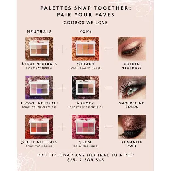 Fenty Beauty Snap Shadows Mix & Match Eyeshadow Palette 1-True Neutrals