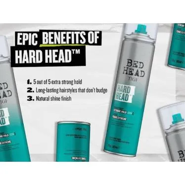 TIGI Bed Head Hard Head Hairspray For Extra Strong Hold 385ml