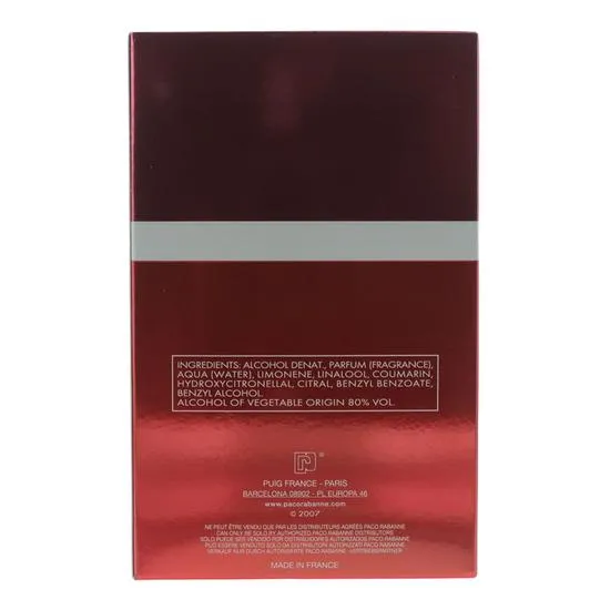 Paco Rabanne Ultrared Eau De Toilette 80ml