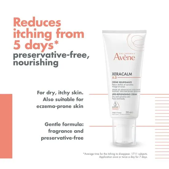 Avène XeraCalm A.D. Lipid-Replenishing Cream For Dry, Itchy Skin 200ml