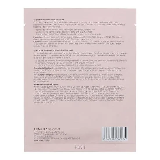 Rodial Pink Diamond Liftting Face Mask 20g