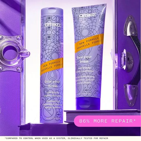 Amika Bust Your Brass Cool Blonde Shampoo 275ml