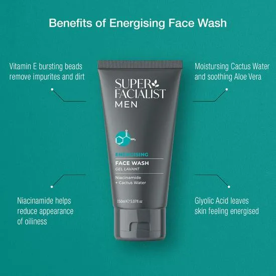 Super Facialist Energising Face Wash For Men 150ml