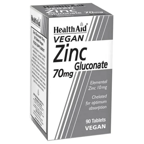 Health Aid Zinc Gluconate 70mg Tablets 90 Tablets