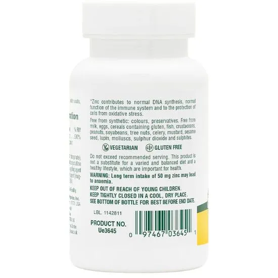 Nature's Plus Zinc 50mg Tablets 90 Tablets