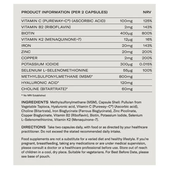 SOW Minerals Women's Hair, Skin & Nails Capsules 60 Capsules