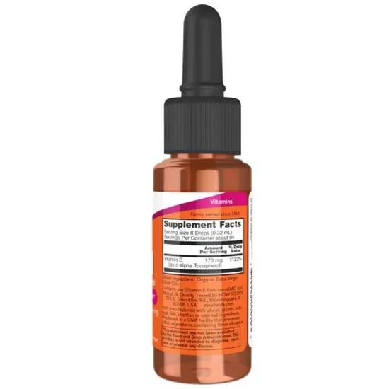 NOW Foods Vitamin E-Oil Natural Liquid 30ml