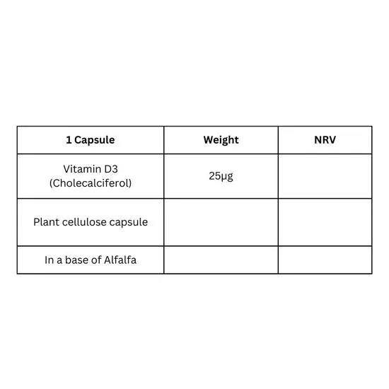 Viridian Vitamin D3 1000iu 30 Vegan Capsules