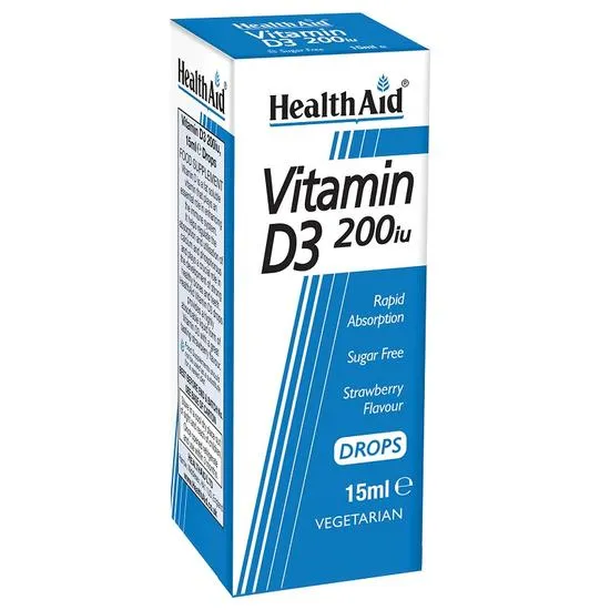 Health Aid Vitamin D3 200iu Drops 15ml