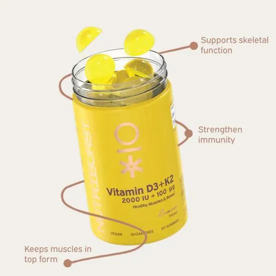 Nutriburst Vitamin D3 2000iu + K2 100ug Gummies 60 Gummies