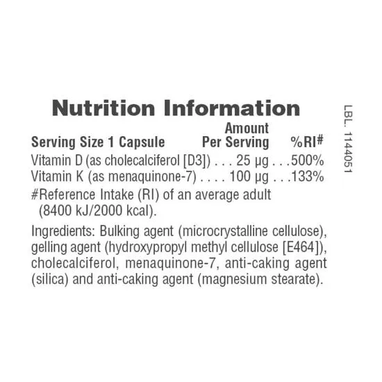 Nature's Plus Vitamin D3 1000iu With K2 100mcg 90 Capsules